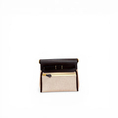 Hermes Mini Herbag Ecru-Beige/Ebene STAMP K