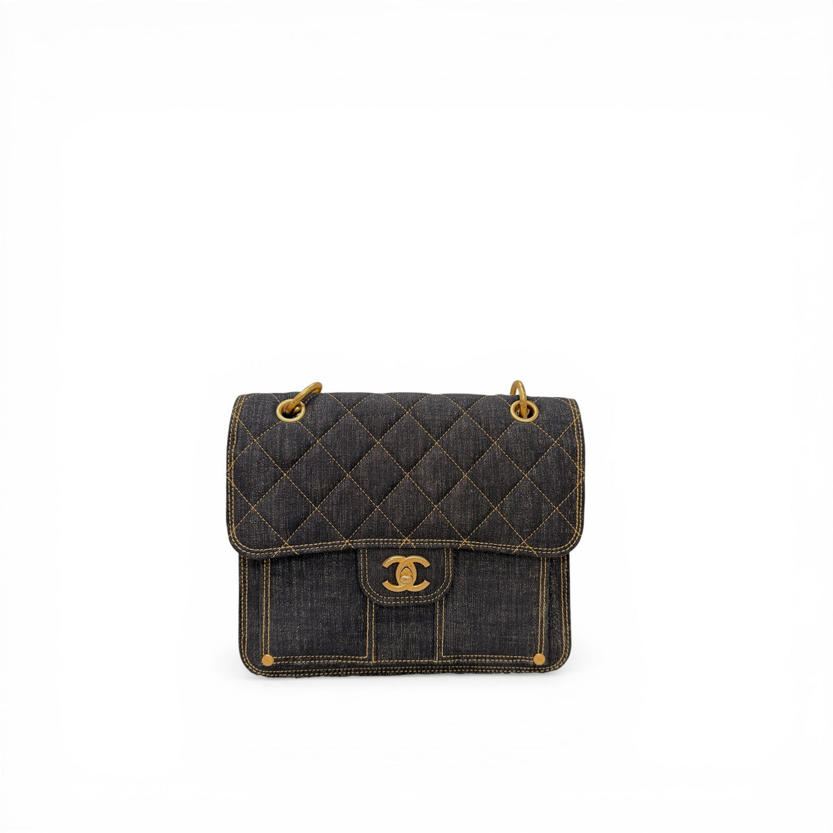 Chanel 23S Flap Backpack Denim Dark Blue (Microchip)
