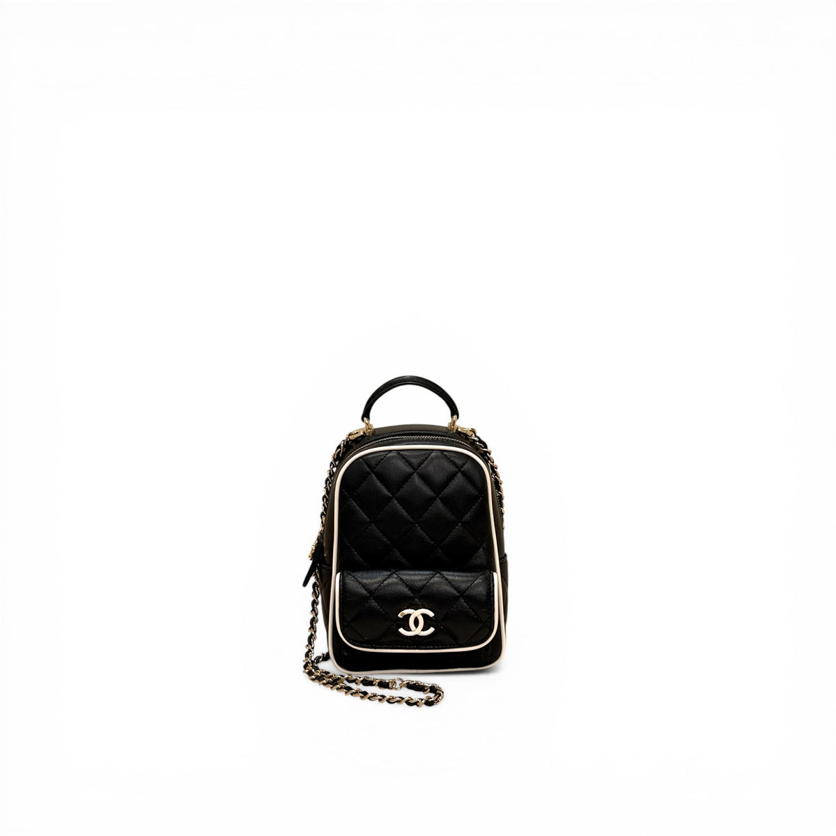 Chanel 25P Mini Backpack Lambskin Black