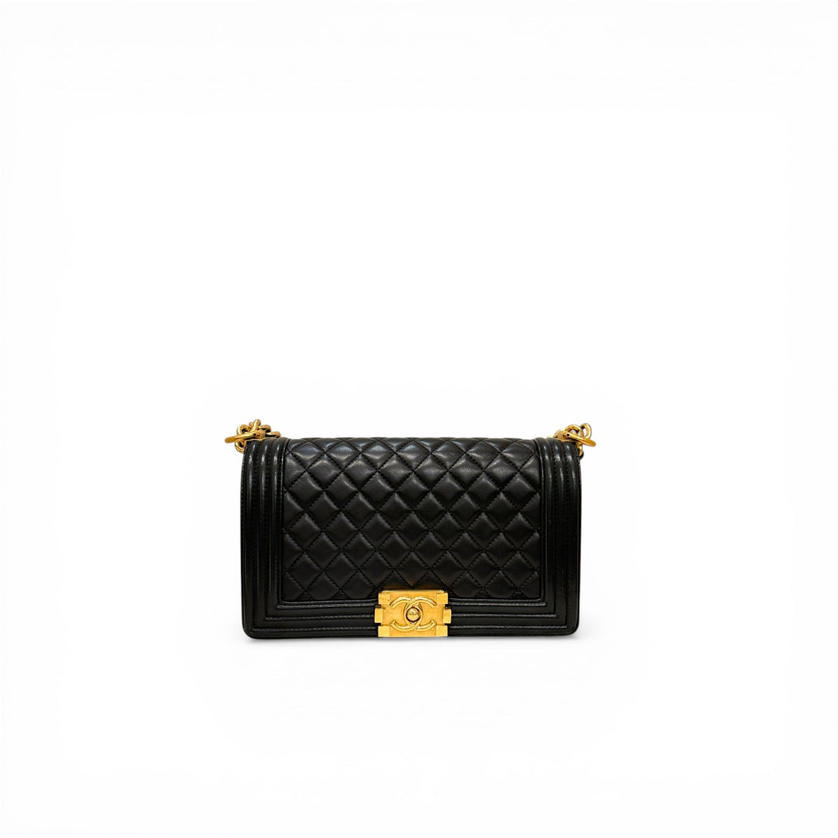 Chanel Medium Boy Bag Lambskin Black
