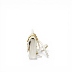 Chanel 25B Clover Backpack Caviar White (Microchip)