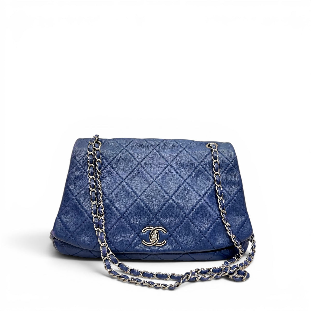 Chanel CC Curvy Flap Bag Calfskin Blue