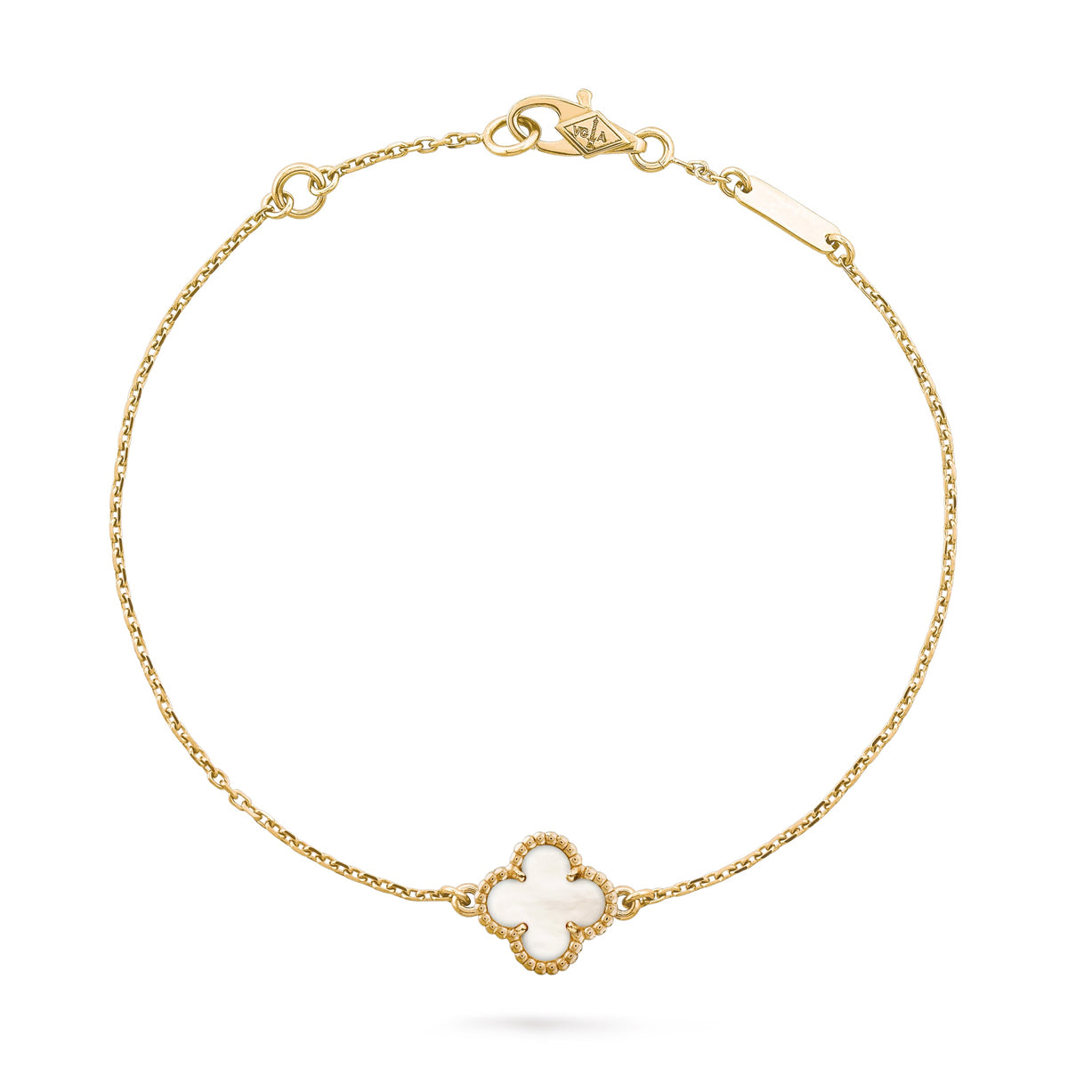 Van Cleef & Arpels Sweet Alhambra Bracelet, Mother-of-pearl, Yellow Gold
