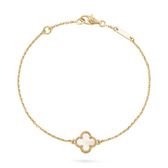 Van Cleef & Arpels Sweet Alhambra Bracelet, Mother-of-pearl, Yellow Gold