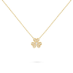 Van Cleef & Arpels Frivole pendant, mini model, 18k Yellow Gold with Diamond