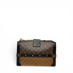 Louis Vuitton Trunk Clutch of Reverse Monogram Canvas Polished Brass Hardware