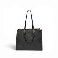 Louis Vuitton Monogram On-the-Go Tote Bag MM M45595 Shoulder Bag Black