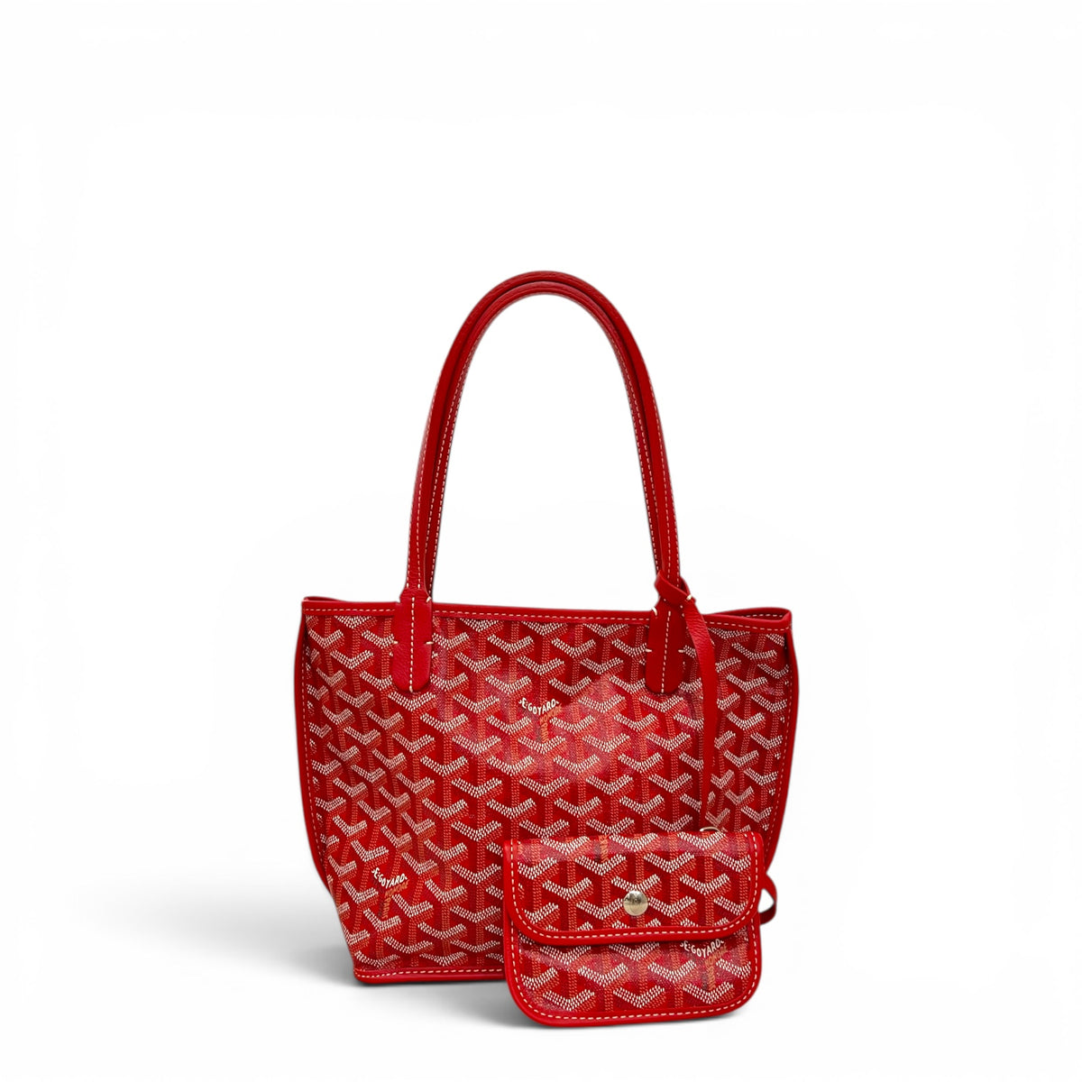 Goyard Mini Anjou Bag Canvas / Calfskin Red