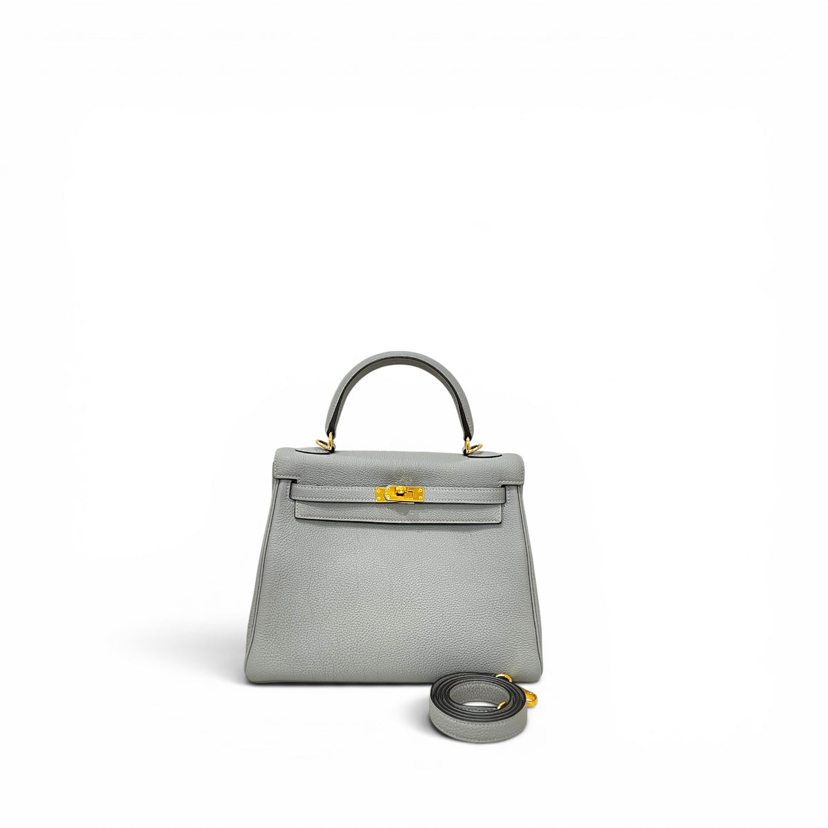Hermes Kelly 25 Togo Bleu Glacier STAMP X