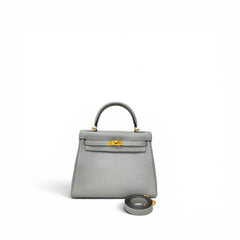 Hermes Kelly 25 Togo Bleu Glacier STAMP X