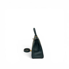 Hermes Kelly 25 Swift Vert Cypress Green Gold STAMP Y