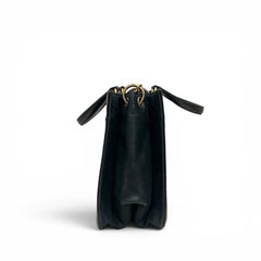Chanel Black Leather Straight-Lined Shopper Tote