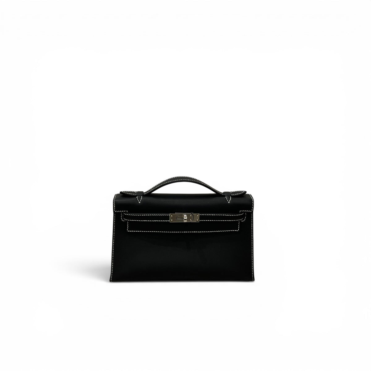 Hermes Kelly Pochette swift SHW stamp K