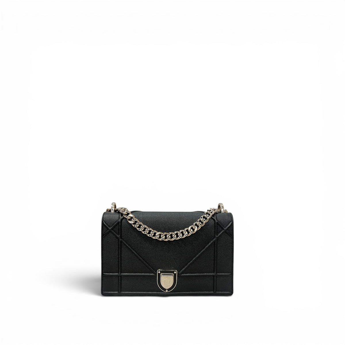 Dior Medium Diorama Black Calfskin Light Silver