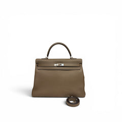 Hermes Kelly 35 Togo Taupe Stamp R