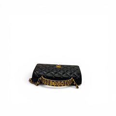 Chanel 24S CC Logo Top Handle Flap Bag with Chain Lambskin Black GHW (Microchip)