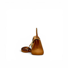 Delvaux mini brilliant bag Grained Calfskin Gold GHW