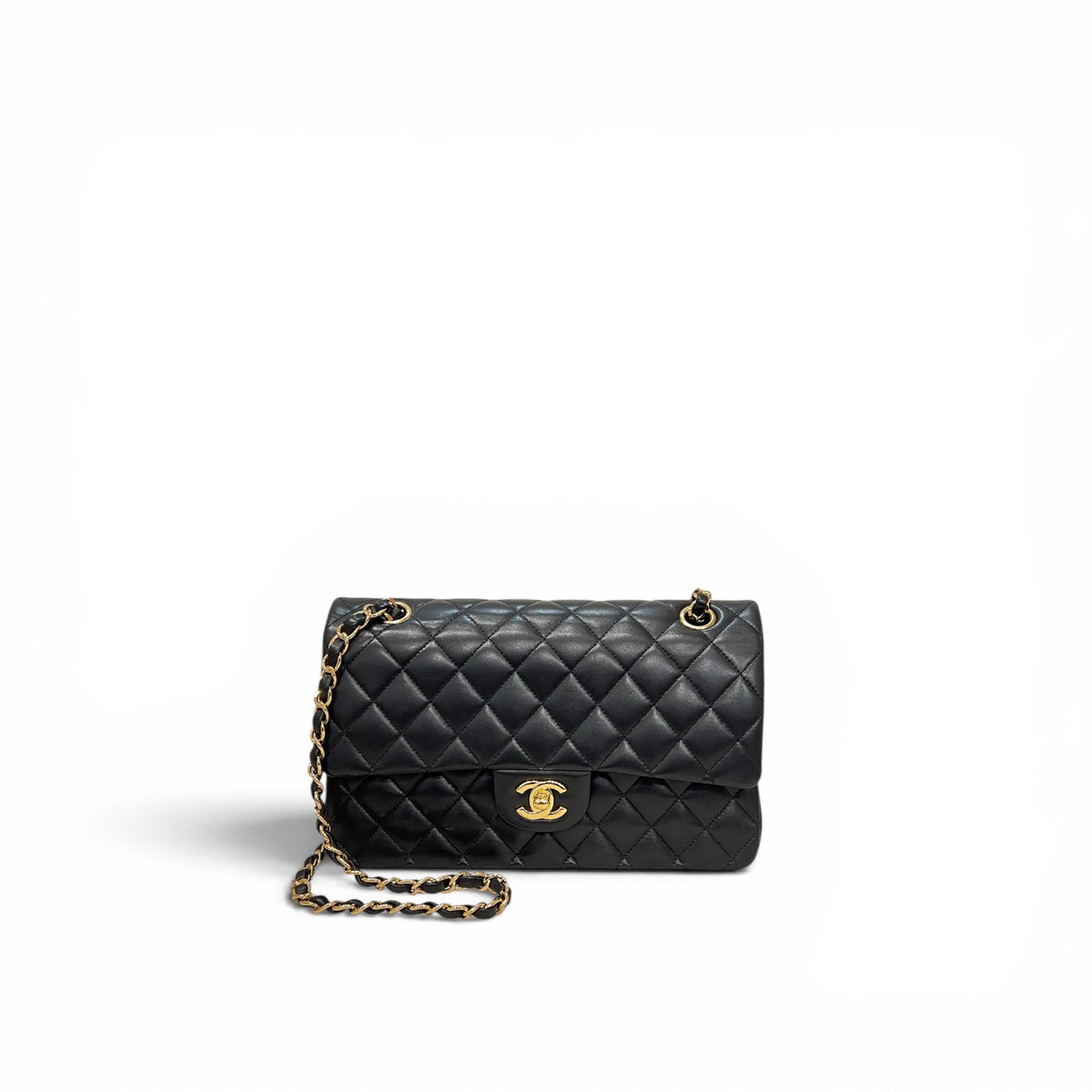 Chanel Medium Classic Double Flap Bag Lambskin Black GHW