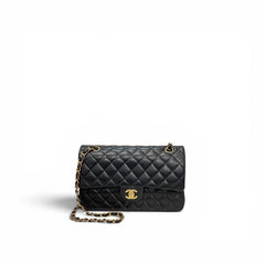 Chanel Medium Classic Double Flap Bag Lambskin Black GHW