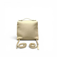 Loro Piana Extra Pocket Backpack L23.5 Grained Calfskin Off White GHW