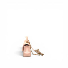 Chanel Top Handle Mini Flap Bag Lambskin pink LGHW (Microchip)