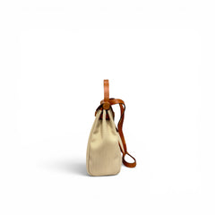 Hermes Herbag 31 Zip Bag Canvas/Hunter Leather Beton GHW Stamp Y