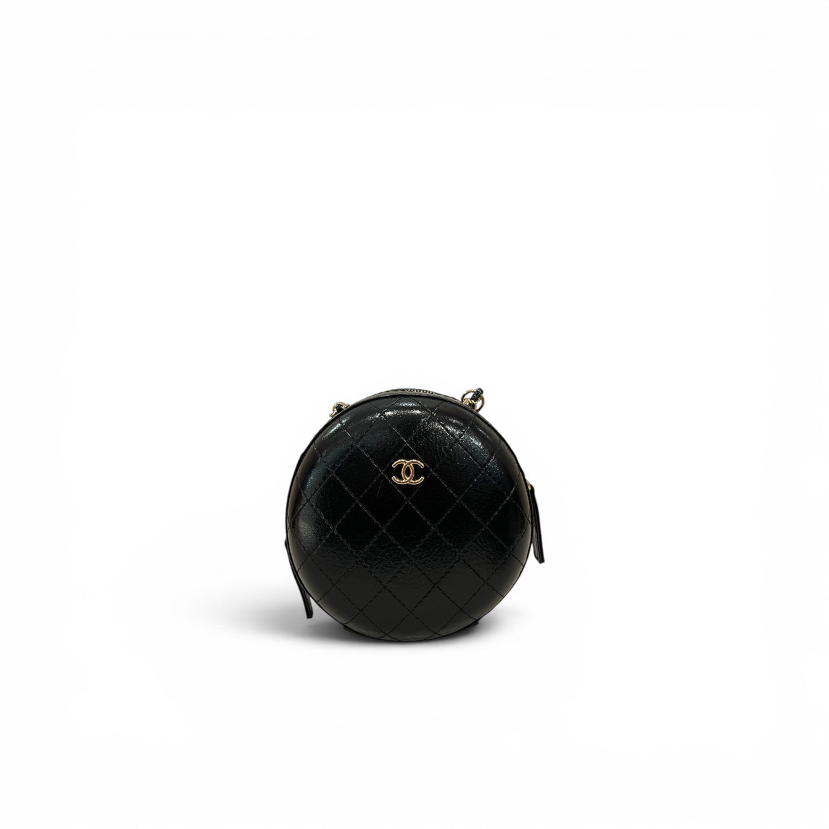 Chanel Mini Round Clutch Calfskin Black