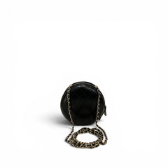 Chanel Mini Round Clutch Calfskin Black