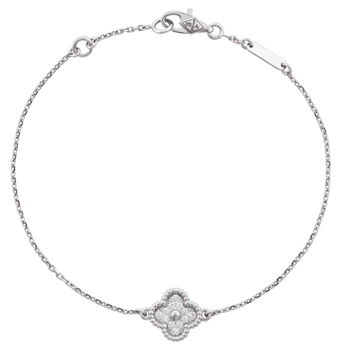 Van Cleef & Arpels Sweet Alhambra Bracelet White Gold with Diamonds