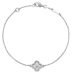 Van Cleef & Arpels Sweet Alhambra Bracelet White Gold with Diamonds
