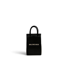 Balenciaga Mini Shopping Phone Holder Black