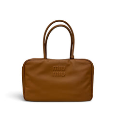 Miu Miu Large Beau Bag Calfskin Brown