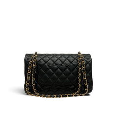 Chanel Medium Classic Double Flap Lambskin Black GHW