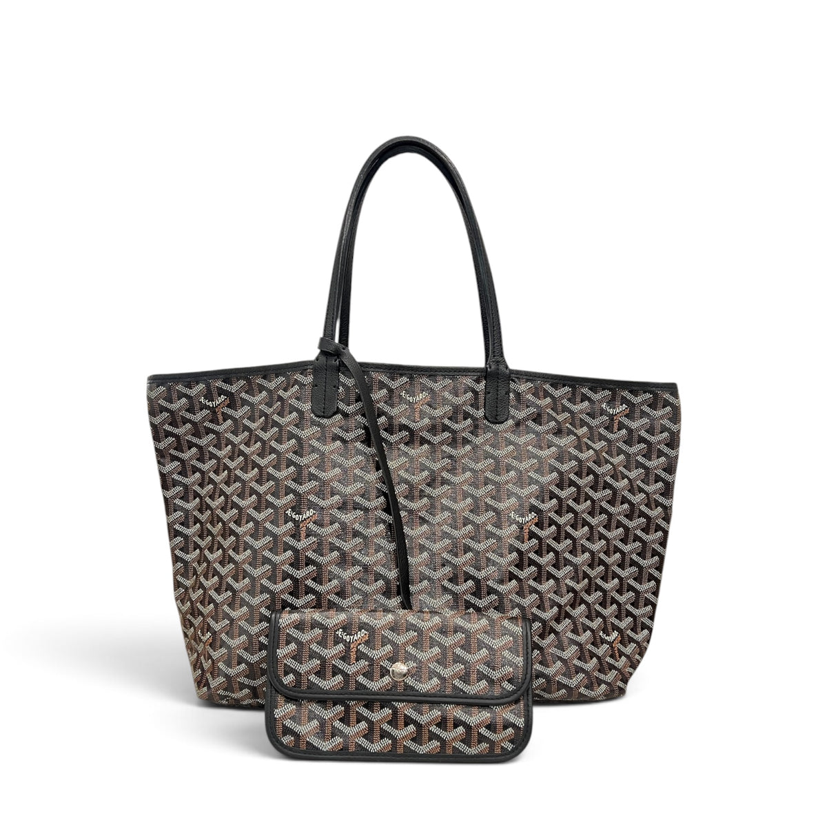 Goyard Saint Louis PM Tote Goyardline Canvas/Calfskin Black