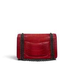 Chanel Medium 2.55 Reissue Double Flap Bag Alligator Red