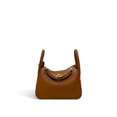 Hermes Mini Lindy Clemence Gold STAMP U