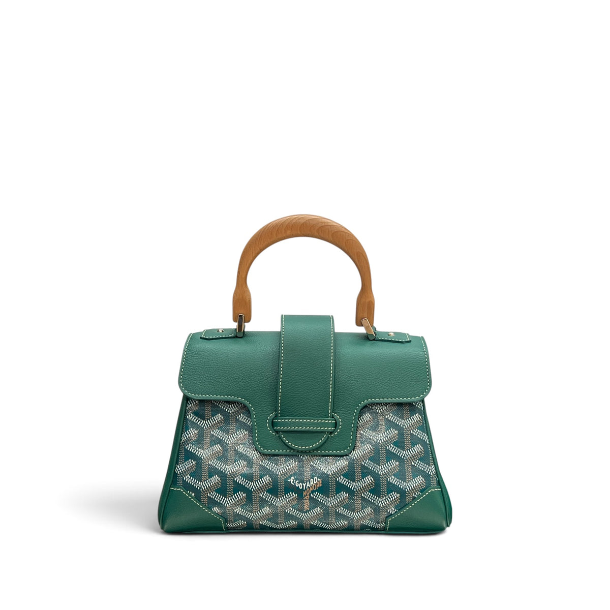 Goyard Mini Saigon Bag Goyardine Cavas / Calfskin Green
