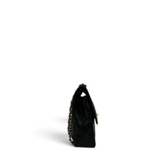 Chanel Vintage Two-Tone CC Flap Bag Lambskin Black