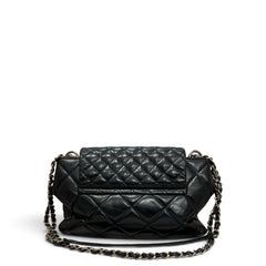Chanel Daily Walk Accordion Flap Bag Calfskin Black