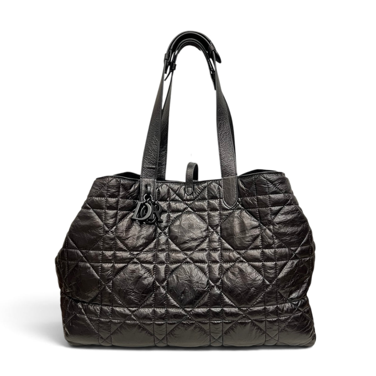 Dior Large Toujours Bag Crinkled Calfskin Black