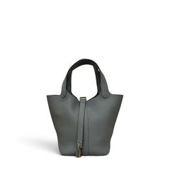 Hermes Picotin 18 Clemence Gris Pantin STAMP K