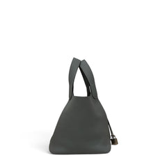 Hermes Picotin 18 Clemence Gris Pantin STAMP K