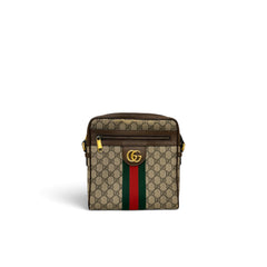 Gucci GG Supreme Monogram Web Small Ophidia Messenger Bag Brown