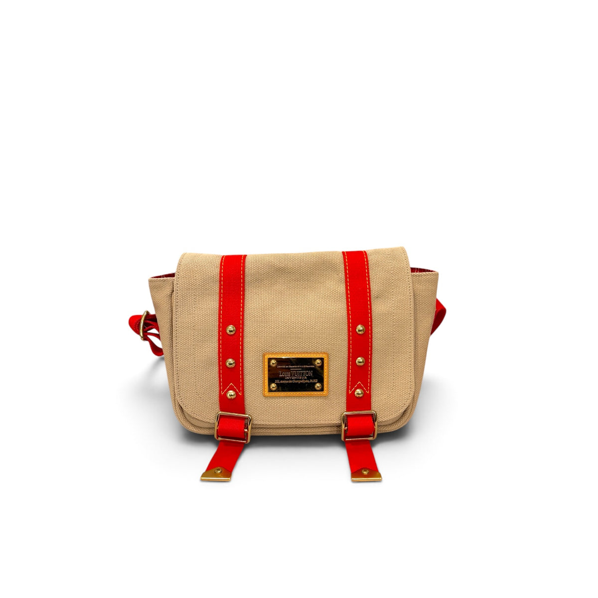 Louis Vuitton Antigua Buzas PM Messenger Bag Canvas