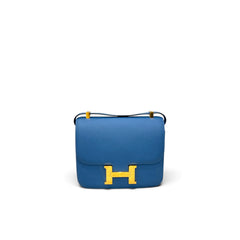 Hermes Constance 24 Epsom Blue GHW STAMP A