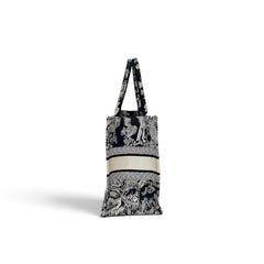 Dior Medium Book Tote Black Toile De Jouy Embroidery