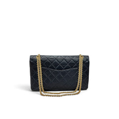 Chanel Large Reissue 2.55 Handbag Navy GHW