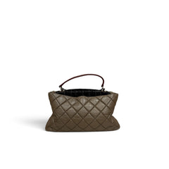 Chanel Portobello Top Handle Bag Aged Calfskin Grey