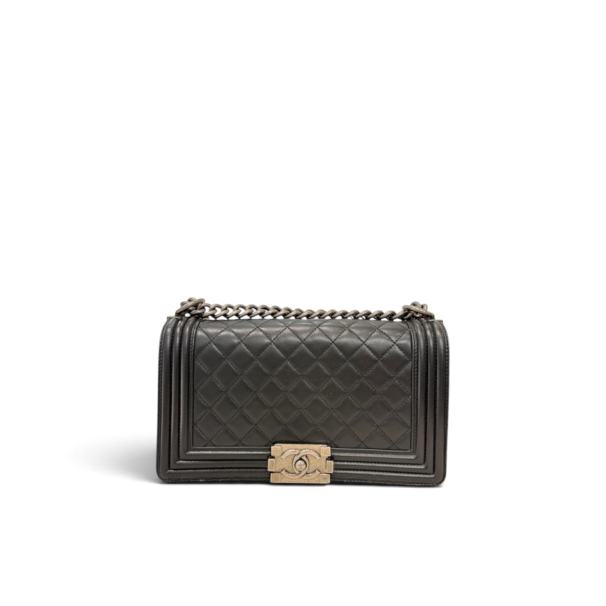 Chanel Medium Boy Bag Lambskin Black SHW