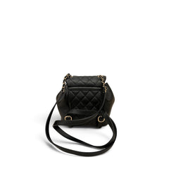 Chanel Mini Duma Backpack Calfskin Black LGHW (Microchip)